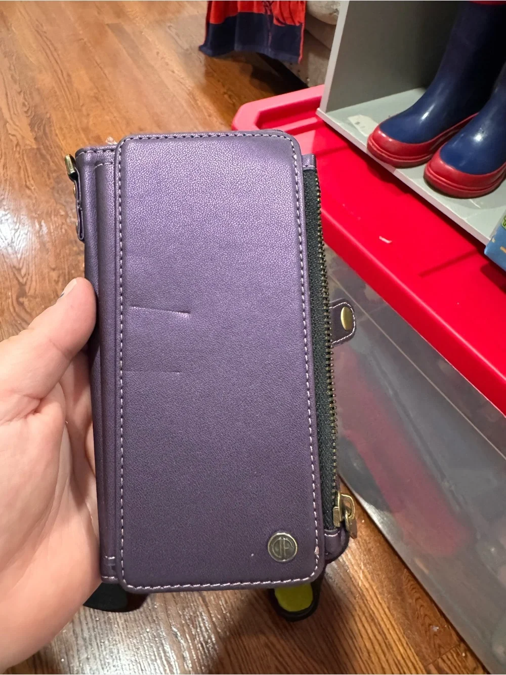 Wallet Phone Case in Deep Purple with Card Slots